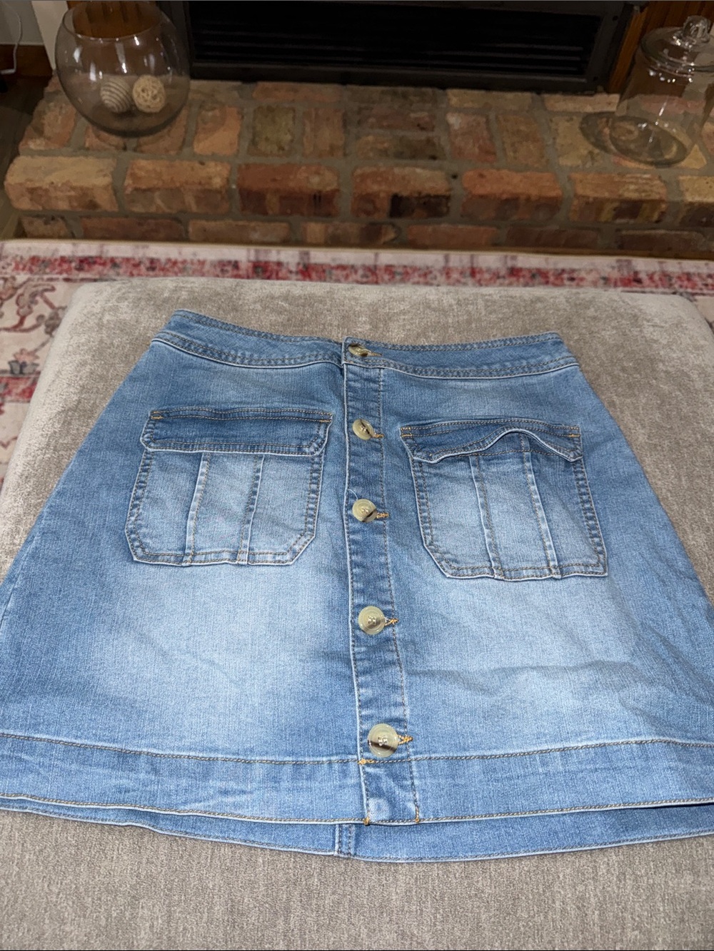Copper Key Light Blue Women's Denim Skirt